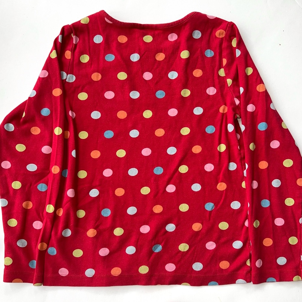 Gymboree size 8 red rainbow polka dot pajamas - Picture 3 of 5